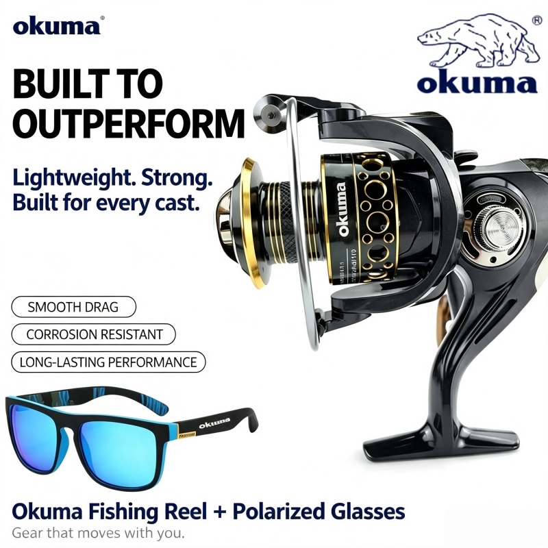 Fishing Boat Steering Wheel - بكرة صيد OKUMA-Spinning، بكرة صيد معدنية